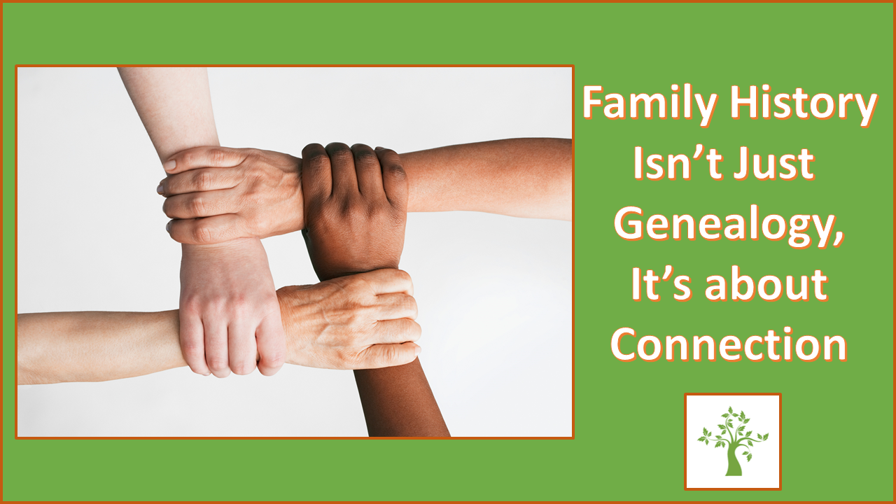 Famil History and Genealogy Connection, Emotional Genealogy with Connecting Hands
