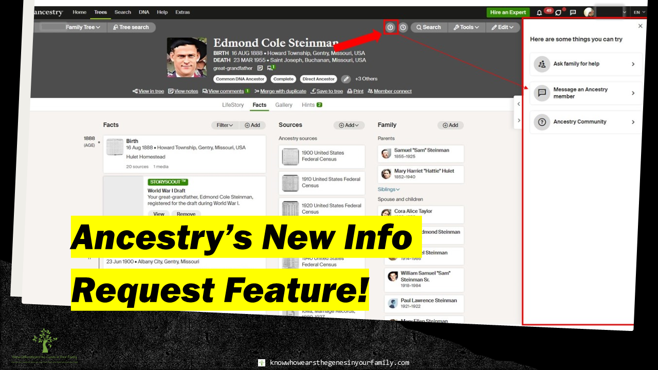 New at Ancestry, Ancestry Updates, Ancestry Features, Ancestry Info Request, Genealogy Tools, Genealogy Resources, Ancestry Family Tree Tools