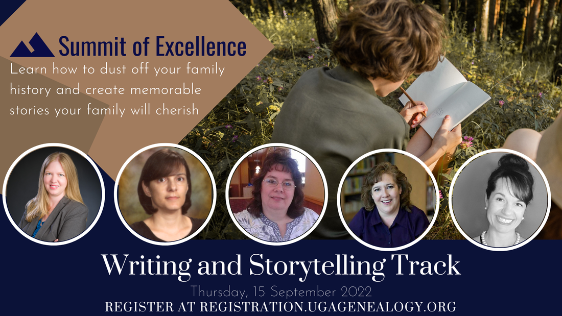 UGA Summit of Excellence, Genealogy Writing and Storytelling, Diane Henriks, Genealogy Speaker