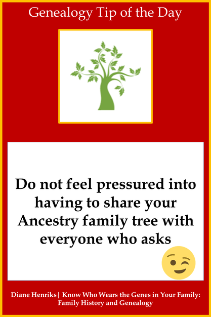 Genealogy Tip of the Day Ancestry Family Tree Share