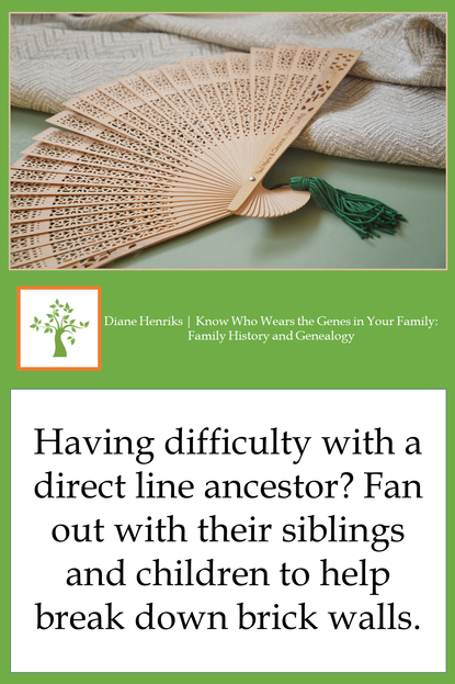 Genealogy Brick Wall, Genealogy Tips, Genealogy Research, Descendancy Research, Fan out in Genealogy