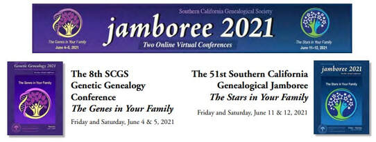 Southern California Genealogical Society Jamboree 2021 Screenshot