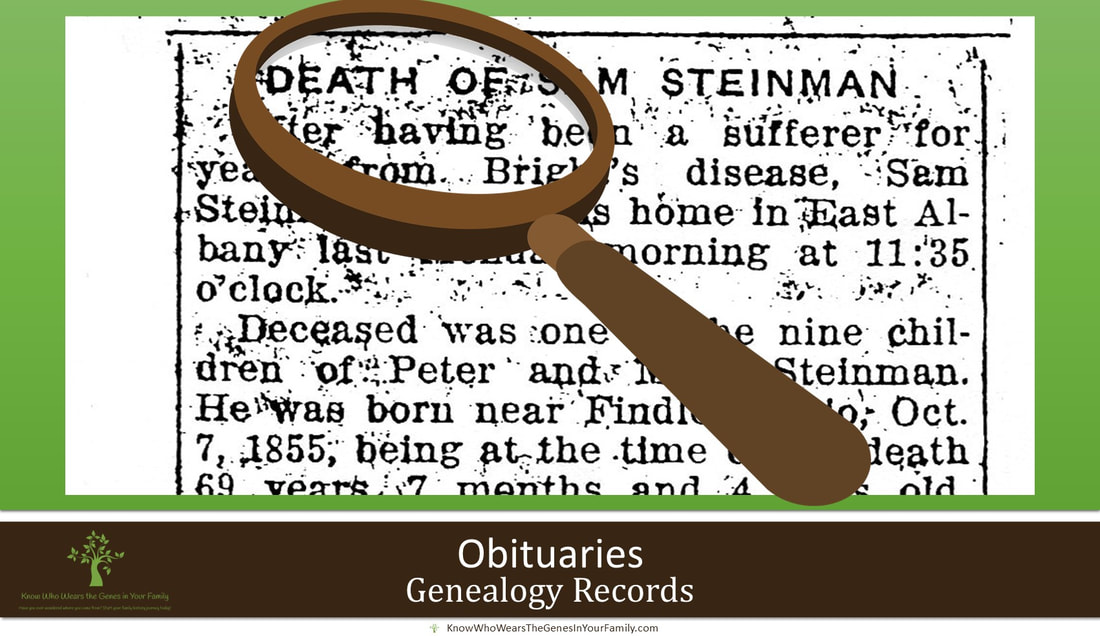 Obituaries in Genealogy Research, Genealogy Records, Genealogy Resources