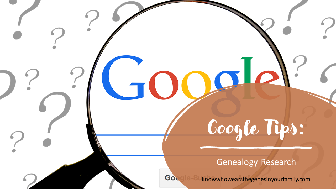 Google Search Tips, Genealogy Research, Google Questions with Magnifying Glass