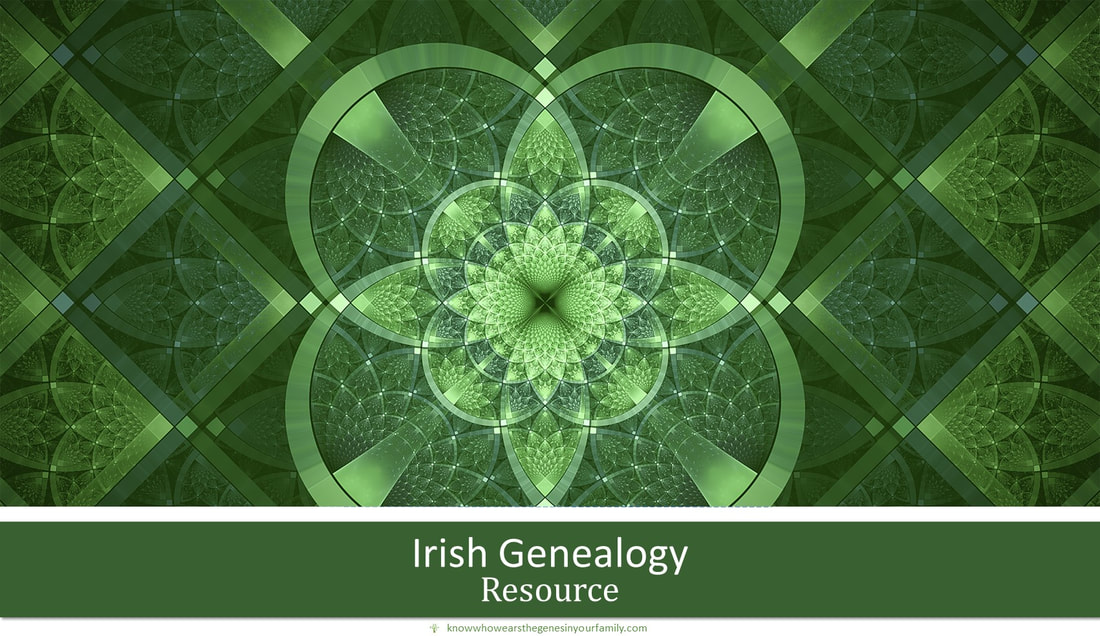 IrishGenealogy.ie Resource, Irish Genealogy Toolbox Must Have, Green Irish Emblem with Text