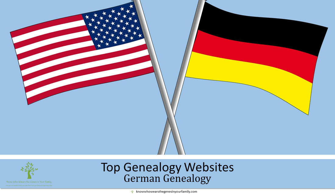 Top Genealogy Websites for German Ancestry are Research Toolbox Must Haves, German and American Flags with Text
