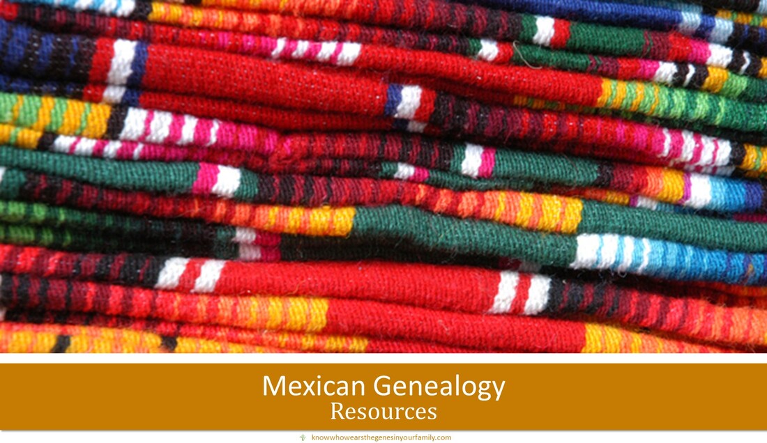 Mexican Genealogy Resources, Colorful Mexican Blankets with Text 