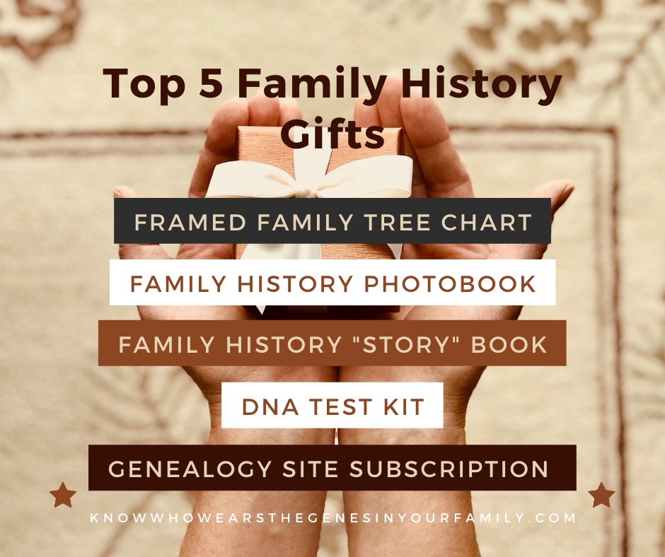 Top Family History Gifts, Best Genealogy Gifts, Best Gifts for Family, Family Tree Charts, Family History Books, Family Photo Books, DNA Test Kits for Genealogy, Genealogy Website Subscription,