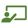 Genealogy Presentations, Genealogy Lectures, Green Instructor Icon