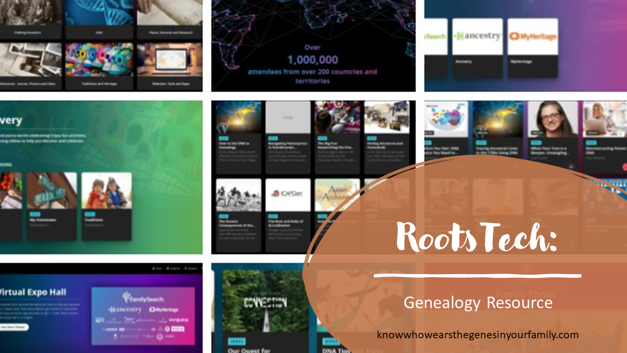 RootsTech Genealogy Resource,  Genealogy Event, FamilySearch, Screenshot Collage with Text