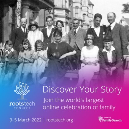Rootstech Connect 2022 Family History Event Screenshot