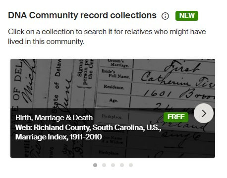 Ancestry DNA Community Record Collections-Coastal Carolina African Americans 1