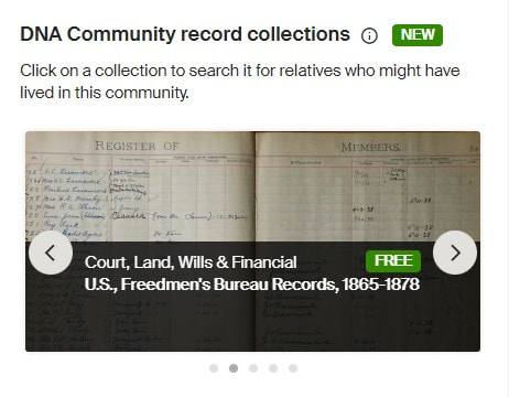 Ancestry DNA Community Record Collections-Washington, D.C. Area African Americans 2