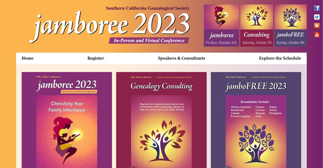 Genealogy Events, Presentations, Education, Speakers, Genealogy Jamboree 2023