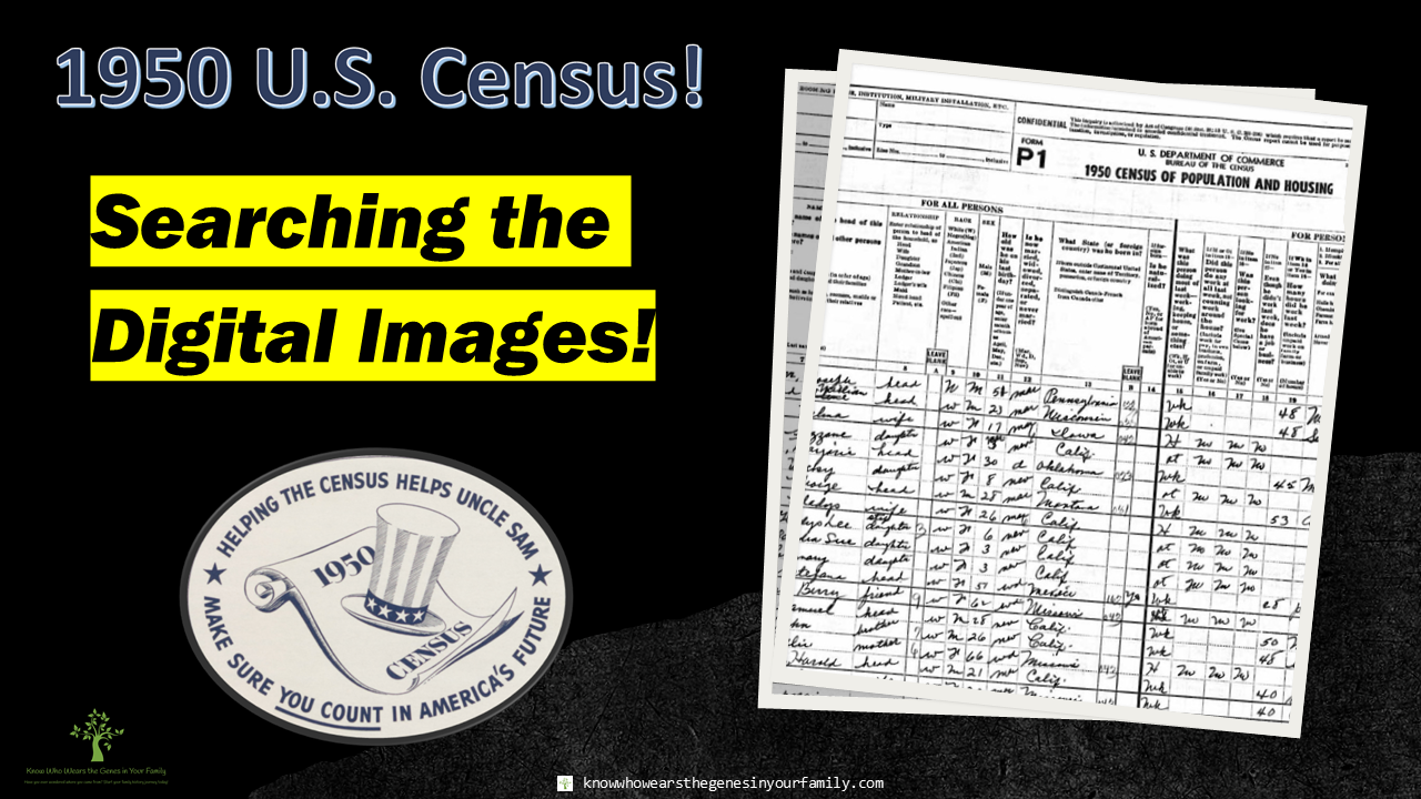 1950 U.S. Census, 1950 Census Research, Genealogy Research, 1950 Census Tips