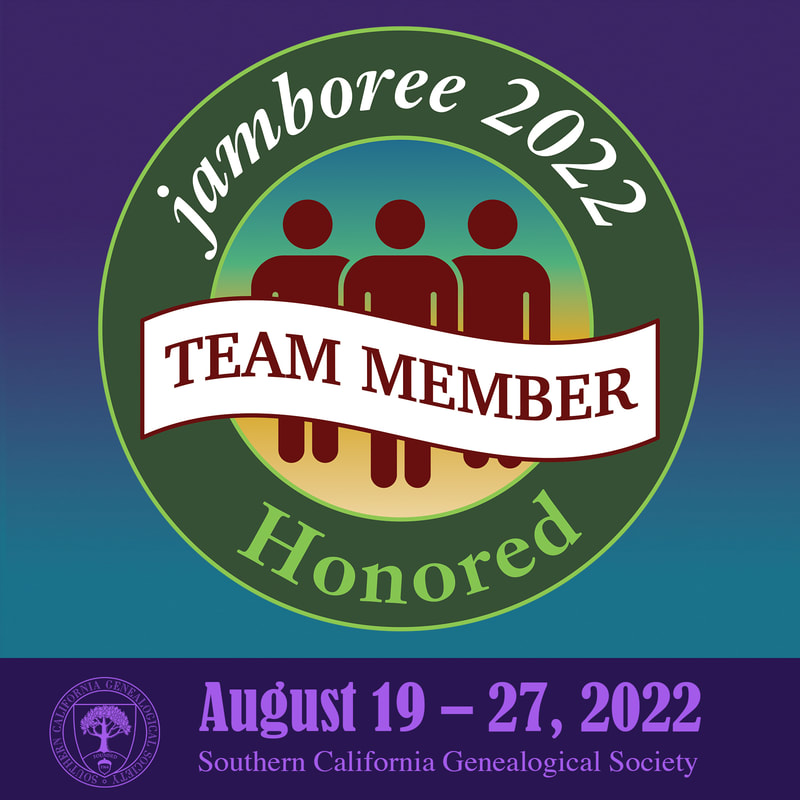 Genealogy Jamboree Honored Team Member